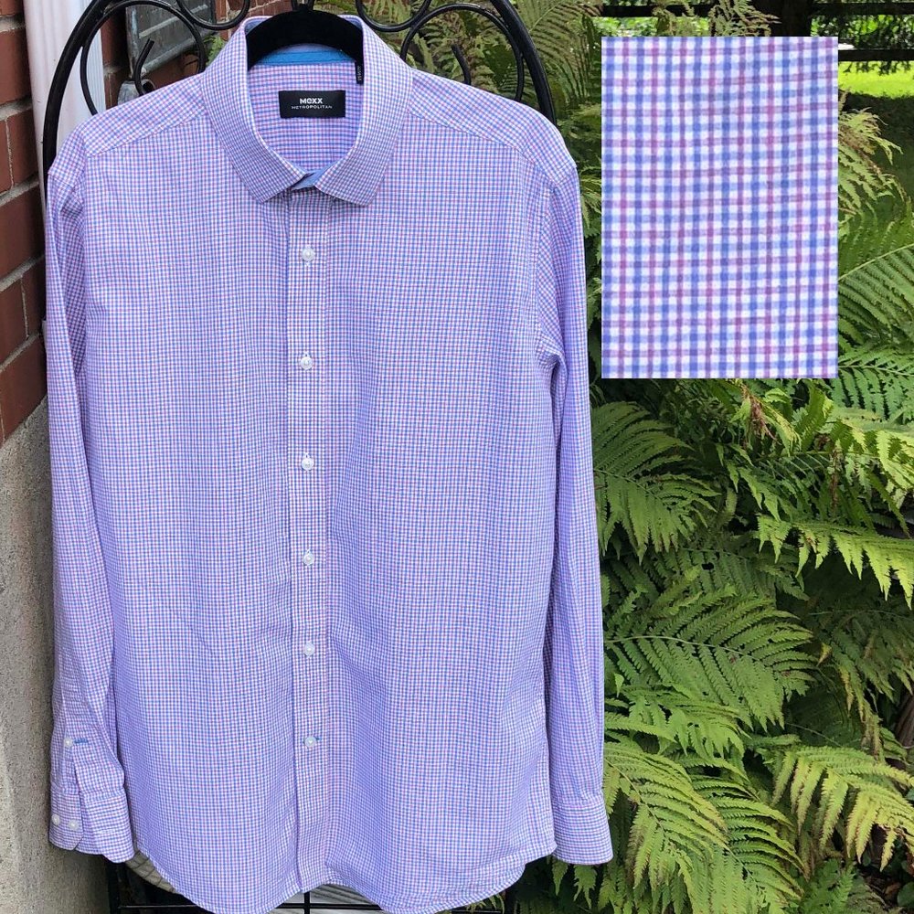 Mexx Mens Checkered Dress Shirt Size16.5